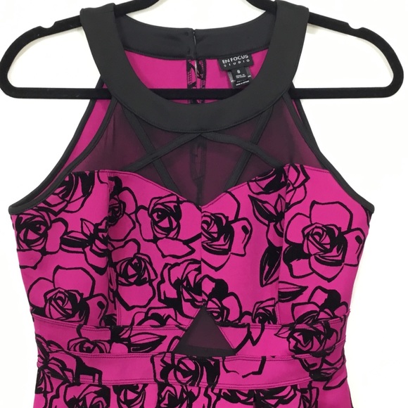 En Focus Studio Fuchsia Party Dress Size 8 - Picture 8 of 8